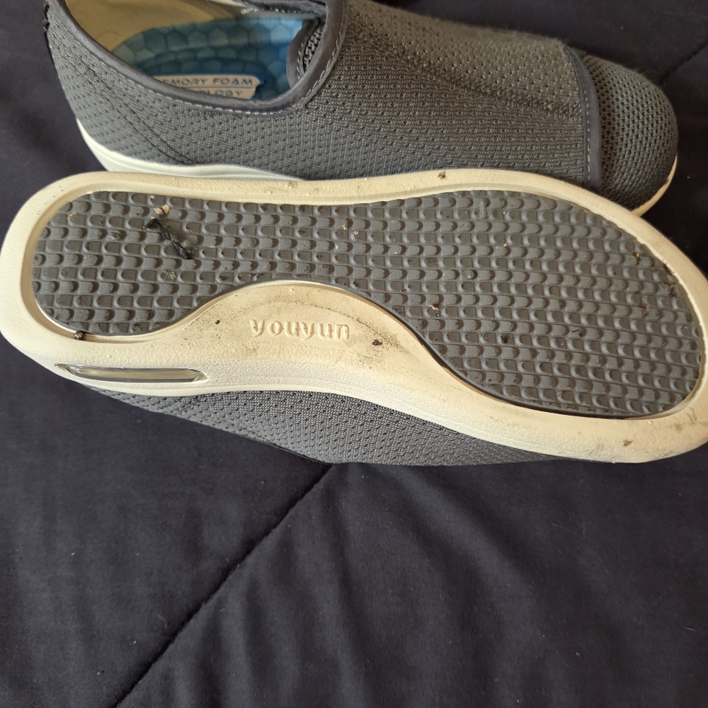 Gray Memory Foam Women's Slip-On Shoes - Picture 6 of 8
